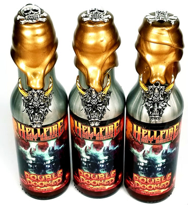 Double Doomed - Special Resin Dipped Bottle (Limited Edition) - Double Doomed - Special Resin Dipped Bottle (Limited Edition) - Hellfire Hot Sauce