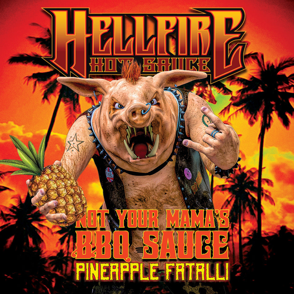 Hellfire Hot Sauce Pineapple Fatalli BBQ Sauce Banner