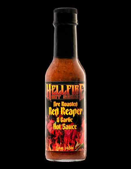 Hellfire Hot Sauce Fire Roasted Red Reaper and Garlic Hot Sauce