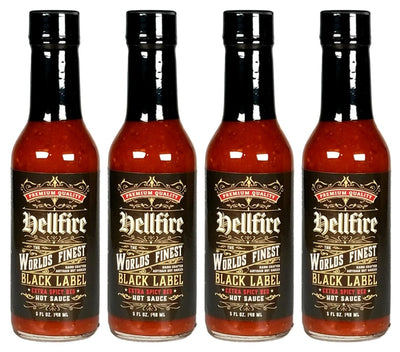 Hellfire Black Label Red Sauce 4 Pack - Hellfire Black Label Red Sauce 4 Pack - Hellfire Hot Sauce
