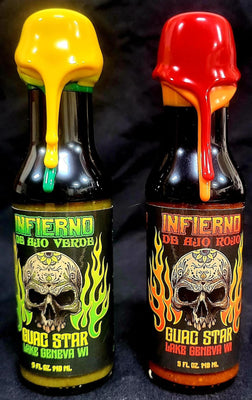 Limited Edition Guac Star Resin Sealed Combo Pack - Limited Edition Guac Star Resin Sealed Combo Pack - Hellfire Hot Sauce