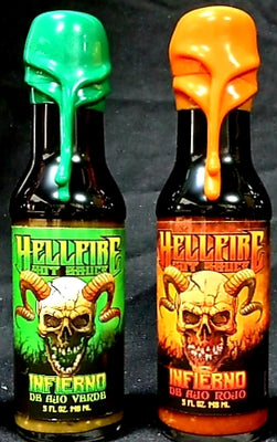 Limited Edition Hellfire Hot Sauce Infierno Resin Sealed Signed Numbered Set - Limited Edition Hellfire Hot Sauce Infierno Resin Sealed Signed Numbered Set - Hellfire Hot Sauce