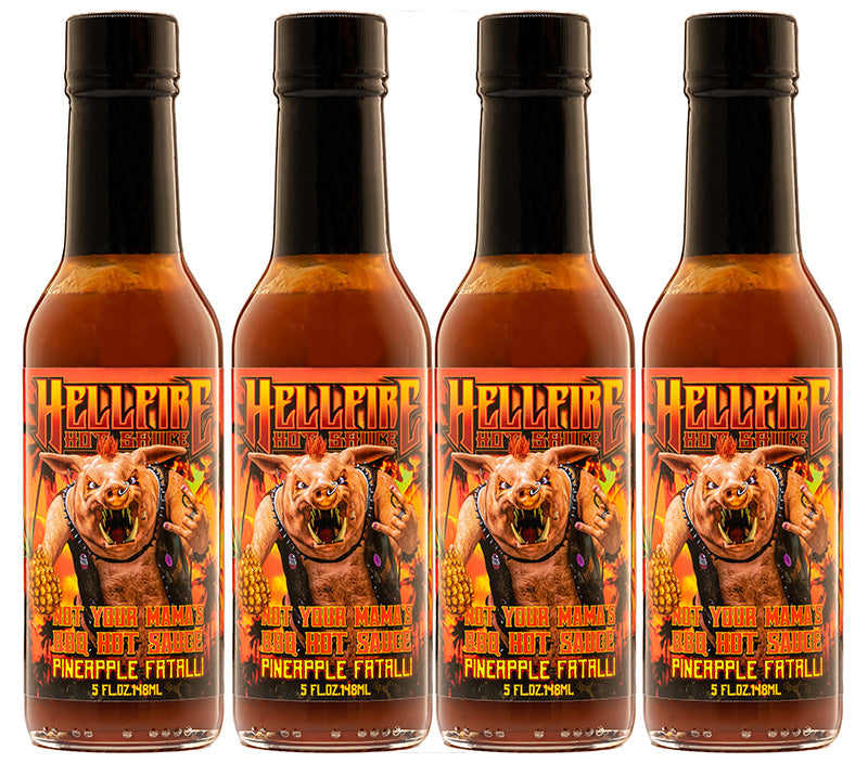 NEW! Pineapple Fatalli - Not Your Mama's BBQ Hot Sauce (4 Pack) - NEW! Pineapple Fatalli - Not Your Mama's BBQ Hot Sauce (4 Pack) - Hellfire Hot Sauce