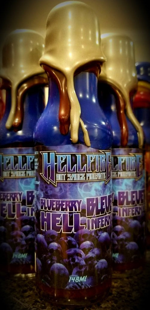 Blueberry Hell - Resin Dipped Bottle (Limited Edition) - Blueberry Hell - Resin Dipped Bottle (Limited Edition) - Hellfire Hot Sauce