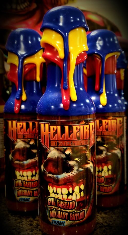 Evil Bastard - Resin Dipped Bottle (Limited Edition) - Evil Bastard - Resin Dipped Bottle (Limited Edition) - Hellfire Hot Sauce