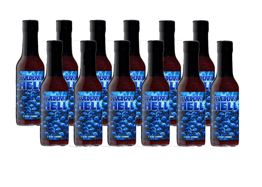 Blueberry Hell W/Carolina Reaper 12 Pack Case - Blueberry Hell W/Carolina Reaper 12 Pack Case - Hellfire Hot Sauce