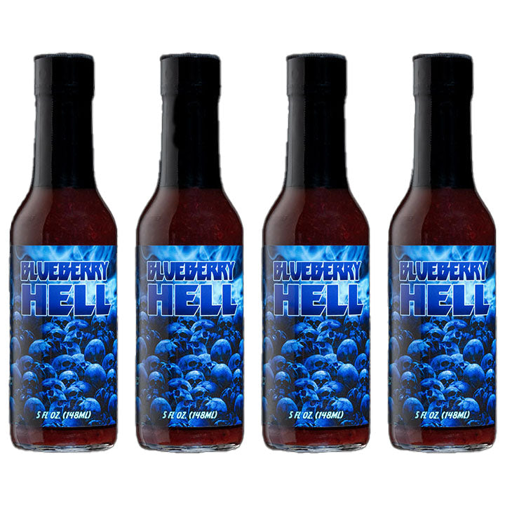 Blueberry Hell W/Carolina Reaper 4 Pack - Blueberry Hell W/Carolina Reaper 4 Pack - Hellfire Hot Sauce