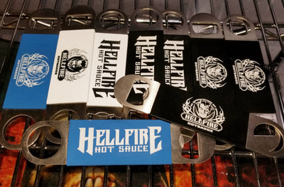 Heavy Duty Rubberized Hellfire Hot Sauce Bottle Openers - Heavy Duty Rubberized Hellfire Hot Sauce Bottle Openers - Hellfire Hot Sauce