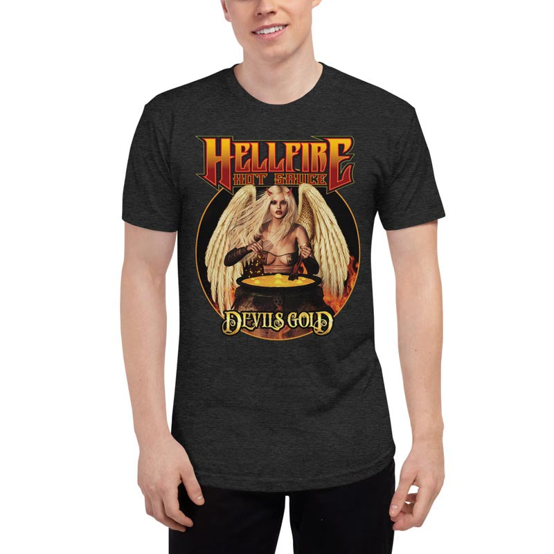 HELLFIRE Devils Gold Mens Shirt - HELLFIRE Devils Gold Mens Shirt - Hellfire Hot Sauce