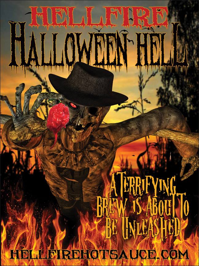 Halloween Hell Poster - Halloween Hell Poster - Hellfire Hot Sauce