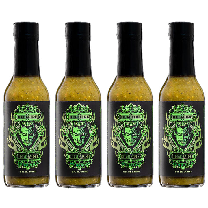 Devil’s Blend Roasted Reaper Hot Sauce 4 Pack - Devil’s Blend Roasted Reaper Hot Sauce 4 Pack - Hellfire Hot Sauce