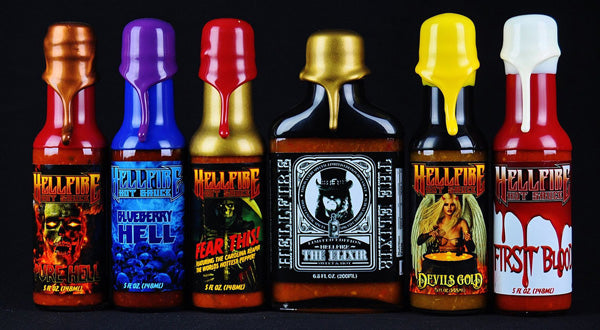 World's hottest hot sauce lineup with wax sealed tops