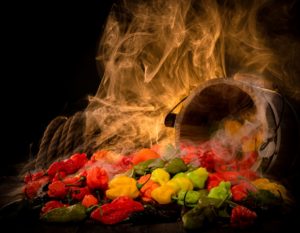 fiery hot peppers
