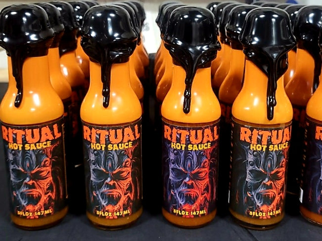 Ritual Hot Sauce- Resin Dipped Bottle (Limited Edition) - Ritual Hot Sauce- Resin Dipped Bottle (Limited Edition) - Hellfire Hot Sauce