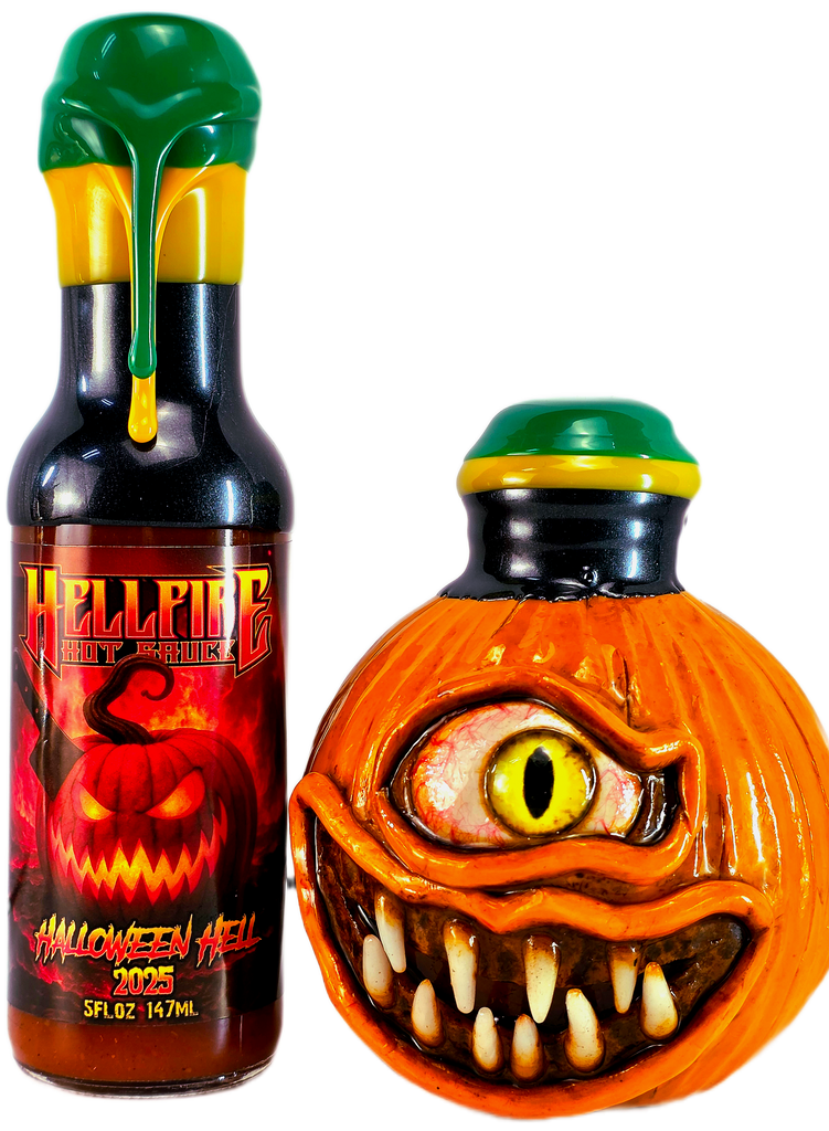 2025  Hellfire Halloween Hell "Moldy" Pumpkin Art Bottles Limited Edition Release!