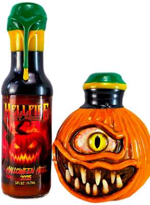 2025  Hellfire Halloween Hell "Moldy" Pumpkin Art Bottles Limited Edition Release!