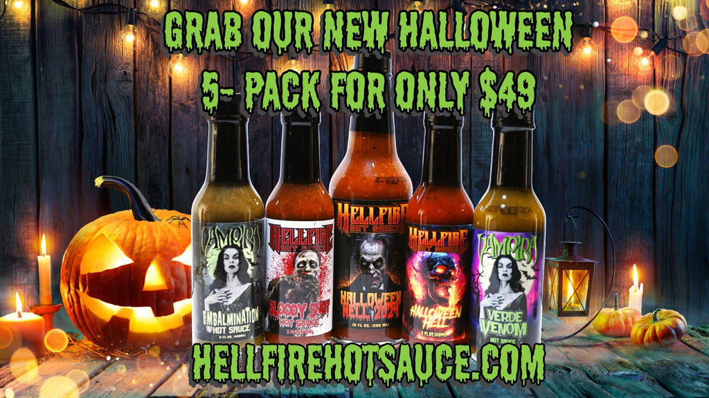 Our Special Hellfire Hot Sauce Halloween 5- Pack! – Hellfire Hot Sauce