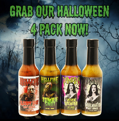2023 Halloween 4 Pack Our Favorite Award Winning Hot Sauces! - 2023 Halloween 4 Pack Our Favorite Award Winning Hot Sauces! - Hellfire Hot Sauce