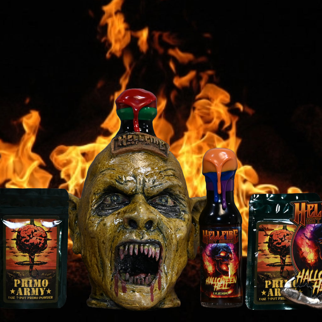 Hellfire Hot Sauce 2023 Halloween Hell the "Monsters" LTD ED Art Bottle