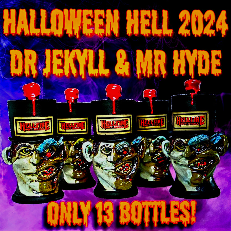 Hellfire Hot Sauce Halloween Hell 2024 Art Bottle Only 13 Made!