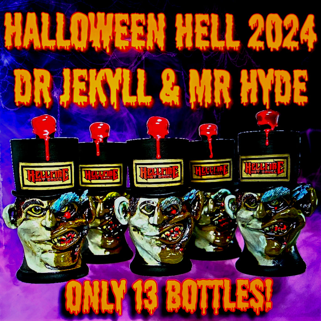 Hellfire Hot Sauce Halloween Hell 2024 Art Bottle Only 13 Made!