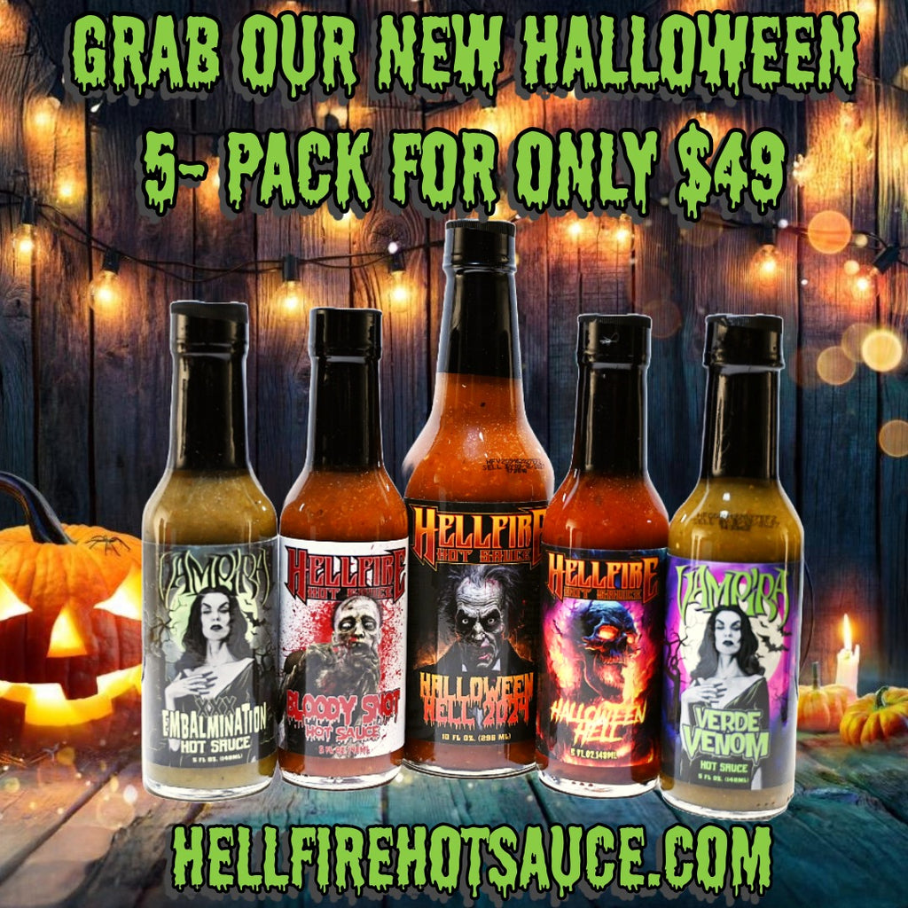 Our Special Hellfire Hot Sauce Halloween 5- Pack!