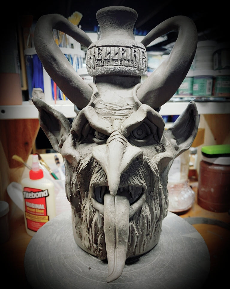 2023 Hellfire "Holiday Hell" Art Bottle! "Krampus" the Christmas Devil!
