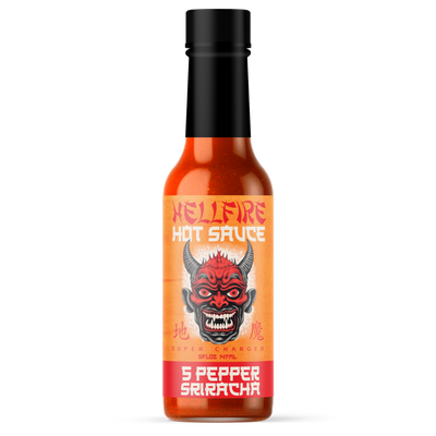 NEW! Hellfire 5-Pepper Blend Sriracha Sauce 5oz bottle