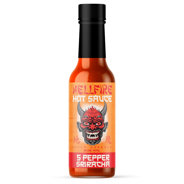 NEW! Hellfire 5-Pepper Blend Sriracha Sauce 5oz bottle – Hellfire