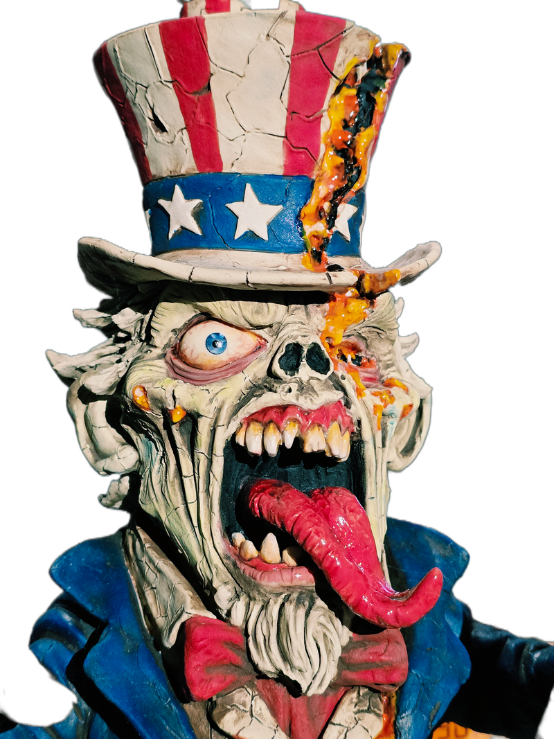 Presale-2026 Hellfire Hot Sauce LE "Zombie Uncle Sam" Prestige Art Bottle!!!