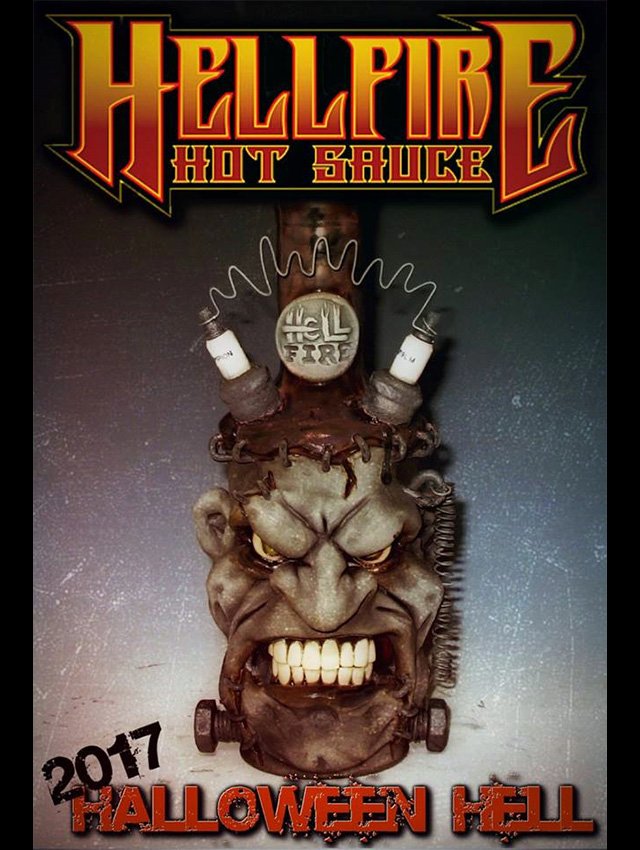 2017 HALLOWEEN HELL ART BOTTLE &amp; RESERVE - 2017 HALLOWEEN HELL ART BOTTLE &amp; RESERVE - Hellfire Hot Sauce