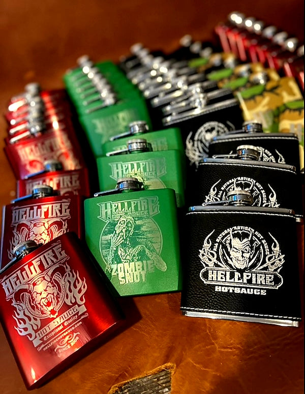 Official Hellfire Hot Sauce Flask - Official Hellfire Hot Sauce Flask - Hellfire Hot Sauce