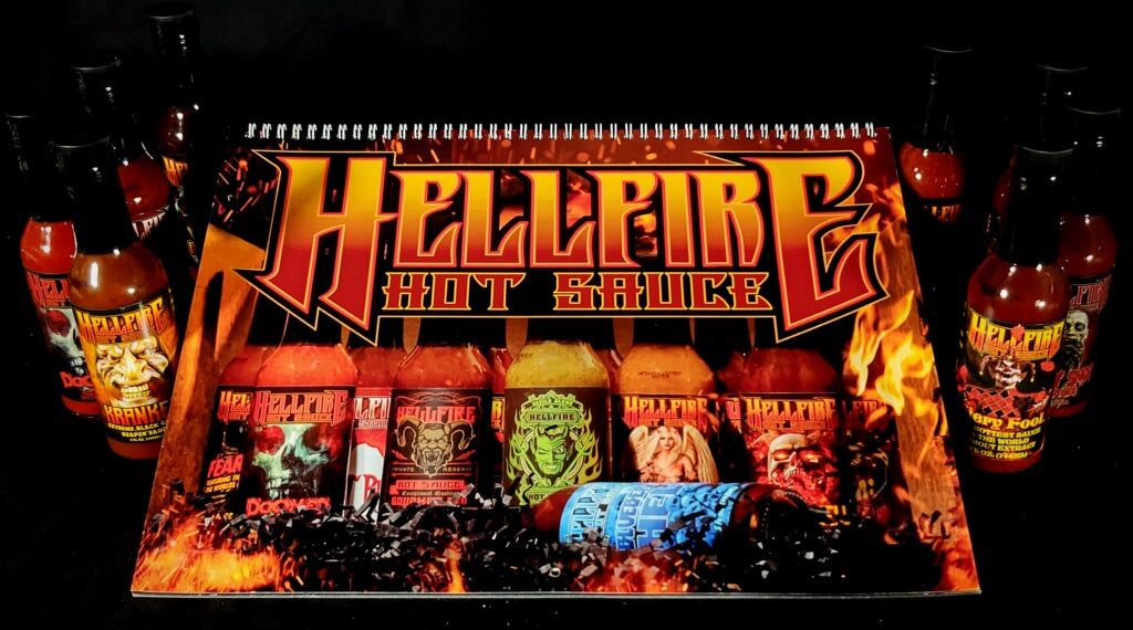 Official 2023 Hellfire Hot Sauce wall calendar! 14 1/2" x22 1/2"