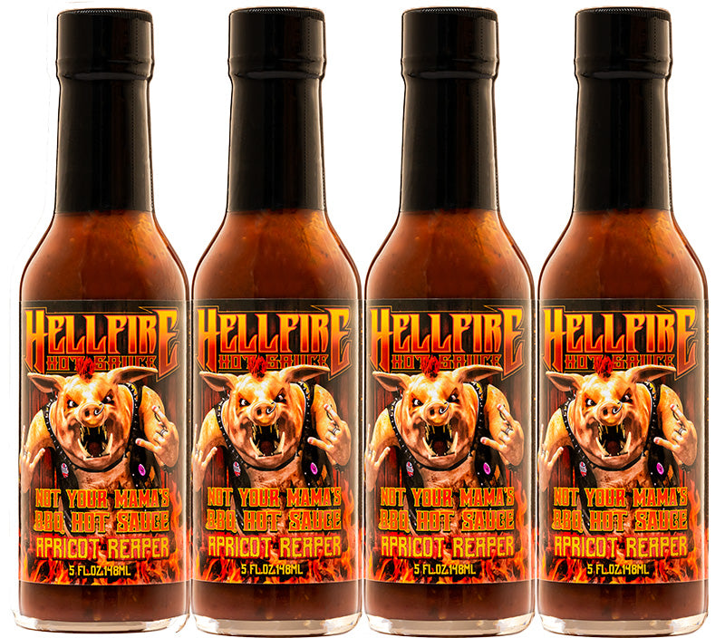 NEW! Apricot Reaper - Not Your Mama's BBQ Hot Sauce (4 Pack) - NEW! Apricot Reaper - Not Your Mama's BBQ Hot Sauce (4 Pack) - Hellfire Hot Sauce