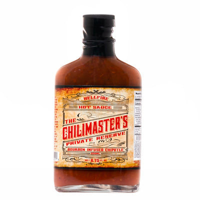 The Chilimaster's Private Reserve - Bourbon Infused Chipotle Hot Sauce - Single Bottle - Hellfire Hot Sauce