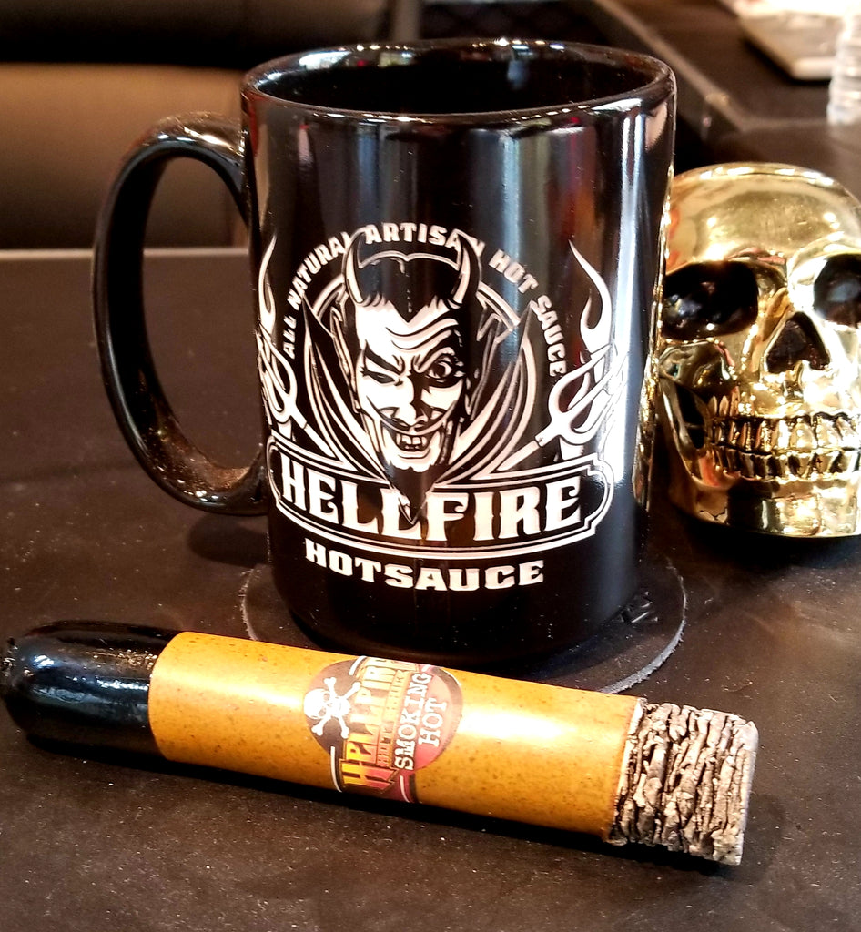 Custom Hellfire Hot Sauce Coffee Mug Black