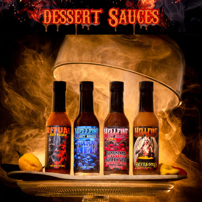 Dessert Sauces “Hot Sauce” Gift Pack - Dessert Sauces “Hot Sauce” Gift Pack - Hellfire Hot Sauce