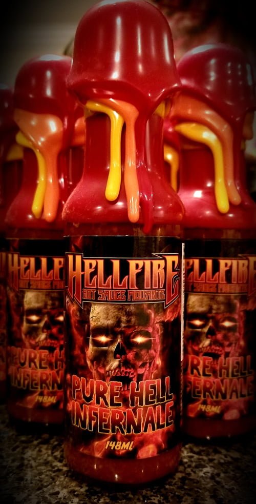 Pure Hell - Resin Dipped Bottle (Limited Edition) - Pure Hell - Resin Dipped Bottle (Limited Edition) - Hellfire Hot Sauce