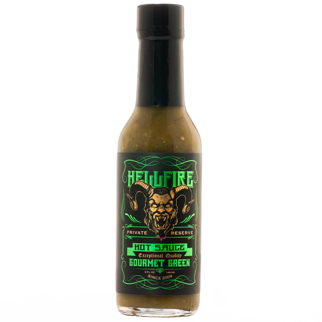Hellfire Hot Sauce New Gourmet Green With Carolina Reaper!