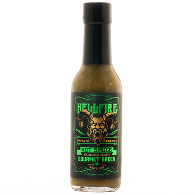 NEW! Gourmet Green - Multi-Award Winning Verde Sauce - Single Bottle - Hellfire Hot Sauce