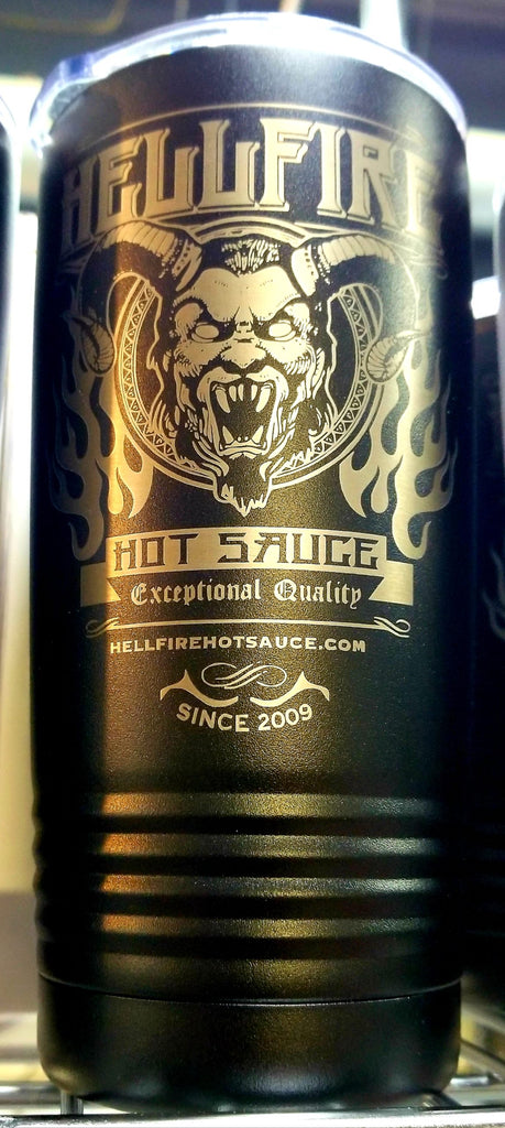 Official Hellfire Hot sauce 20 oz Custom Polar Camel Metal Tumbler - Hellfire Demon - Hellfire Hot Sauce