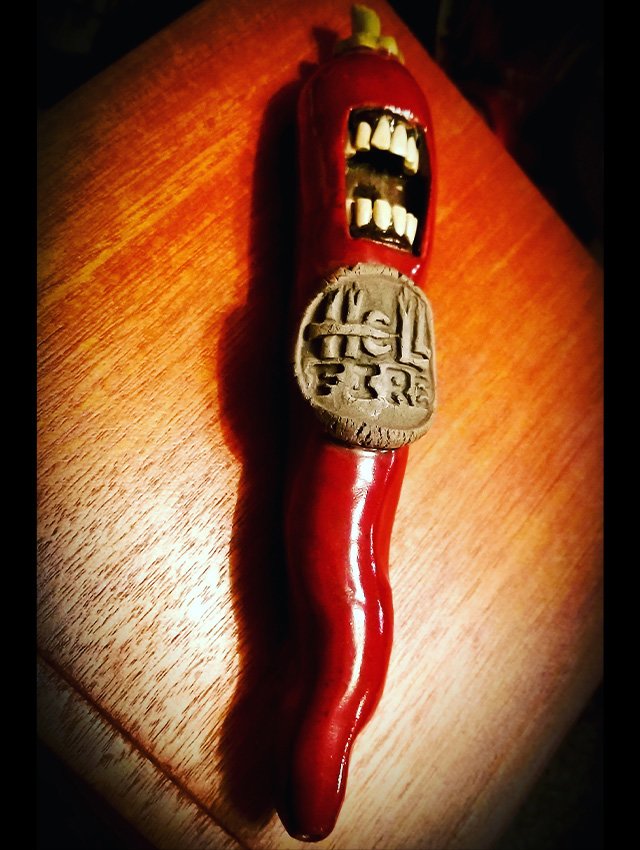 One of a kind Hellfire Pipe - One of a kind Hellfire Pipe - Hellfire Hot Sauce