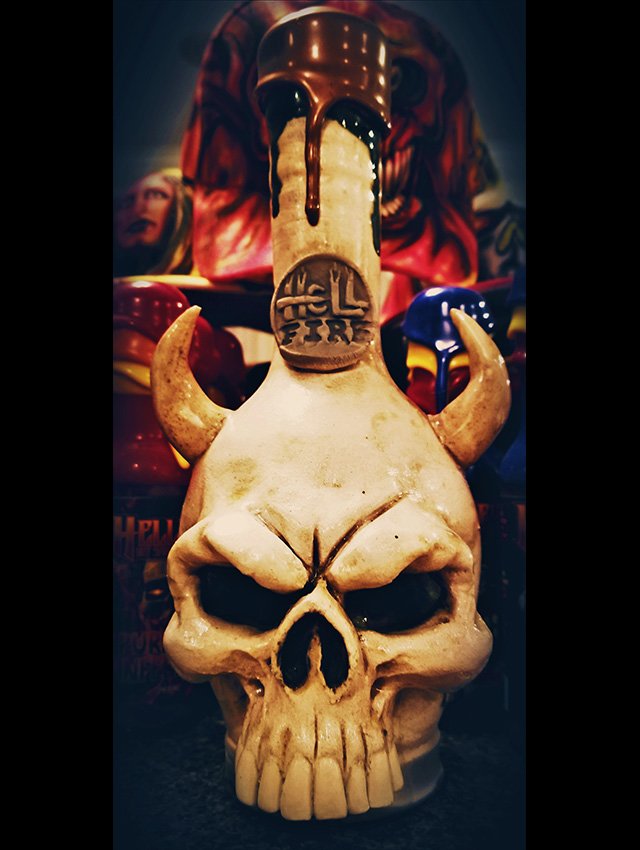 Rare Dan Norton Prototype Skull Art Bottle - Rare Dan Norton Prototype Skull Art Bottle - Hellfire Hot Sauce