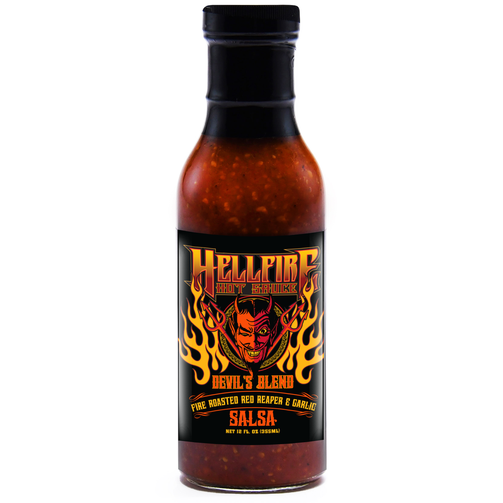 Hellfire Hot Sauce Devil's Blend Fire Roasted Reaper &amp; Garlic Salsa