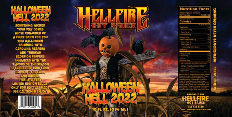 2022 Halloween Hell bottle – Hellfire Hot Sauce
