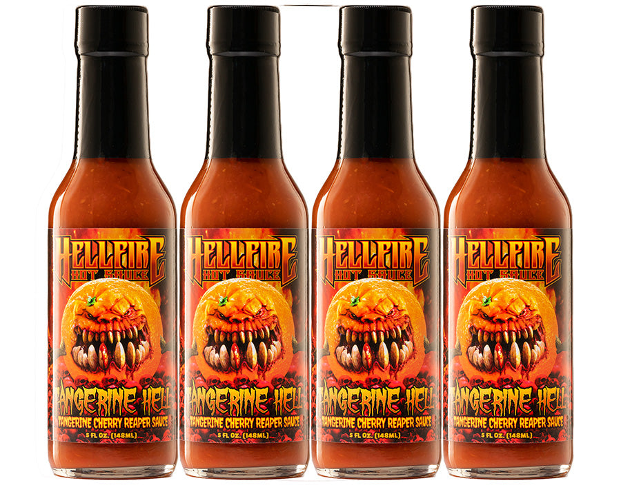 Hellfire Hot Sauce Tangerine Hell Hot Sauce - Save 10% on a 4-Pack - Hellfire Hot Sauce