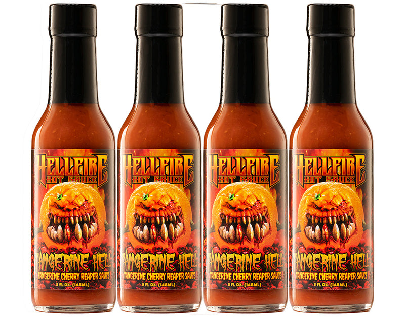Tangerine Hell 4 Pack - Tangerine Hell 4 Pack - Hellfire Hot Sauce