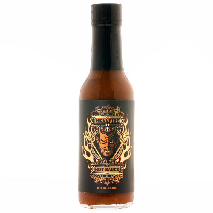 Devil’s Blend Bourbon Chipotle Hot Sauce - Single Bottle - Hellfire Hot Sauce