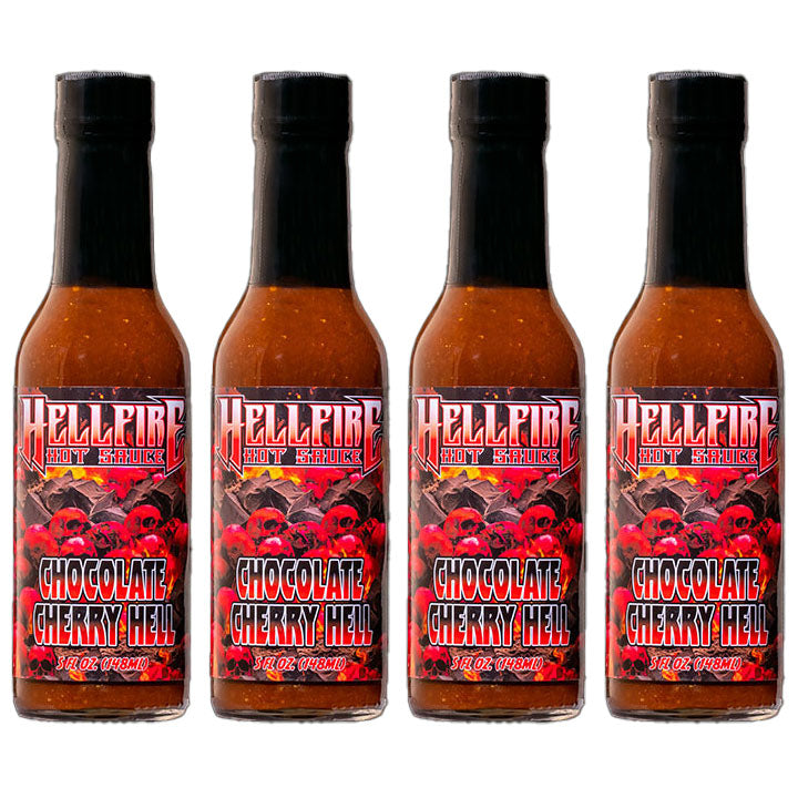 Chocolate Cherry Hell - Gourmet Dessert Hot Sauce - Save 10% on a 4-Pack - Hellfire Hot Sauce