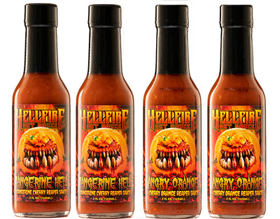 Angry Orange/Tangerine Hell Combo 4 Pack - Angry Orange/Tangerine Hell Combo 4 Pack - Hellfire Hot Sauce